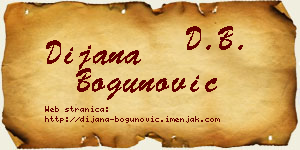 Dijana Bogunović vizit kartica